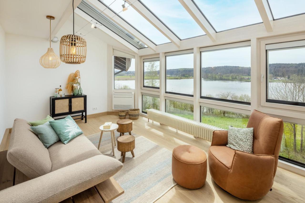 Stille X Weite - Hochwertige Wohnung Mit See-Panorama Kronburg Kültér fotó